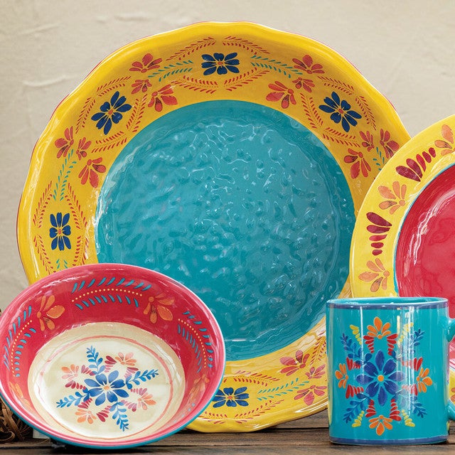 Southwest Bloom Dinner Plates - Set of 4