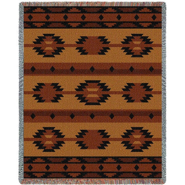 Southwest Geometric Tan Blanket