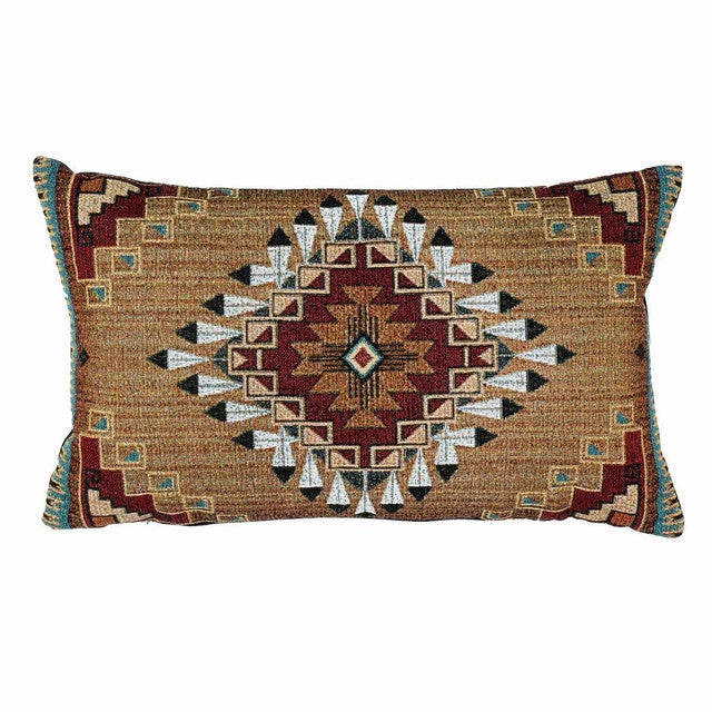 Southwest Sampler Cornflower and Red Pillow Cover