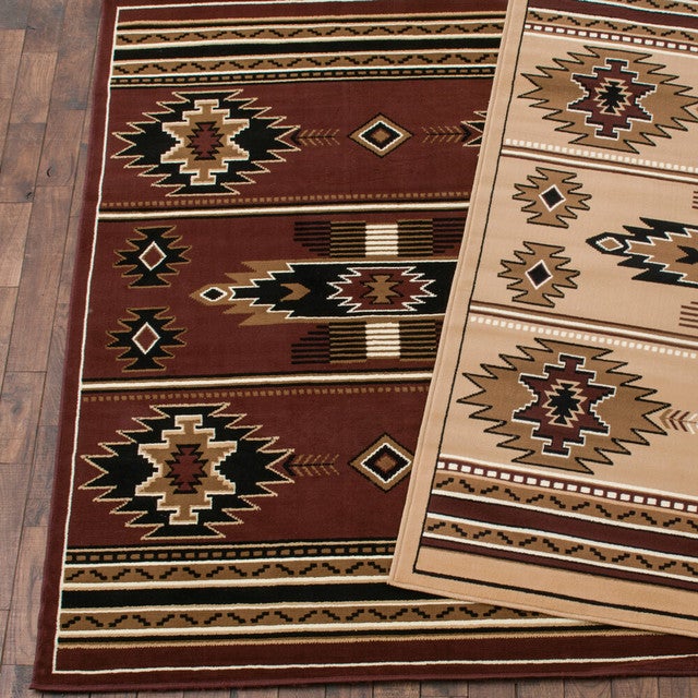 Southwestern Stars Brown Rug - 2 x 8