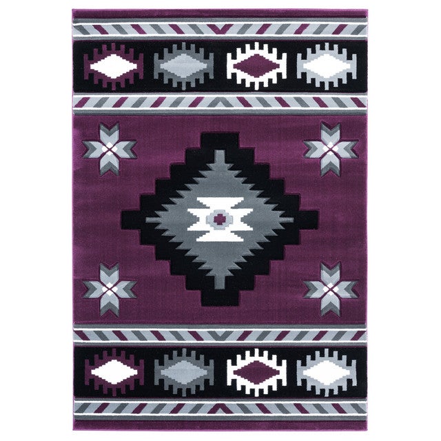 Star Vision Plum Rug - 2 x 3