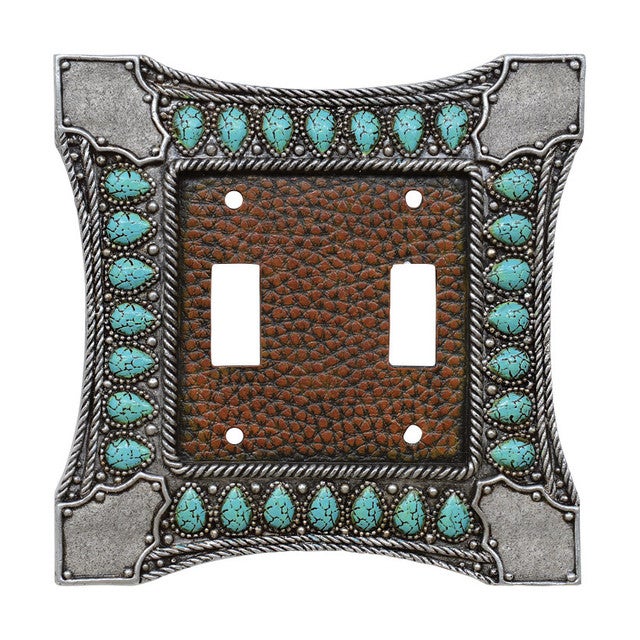 Tribal Turquoise Double Switch Cover - SALE