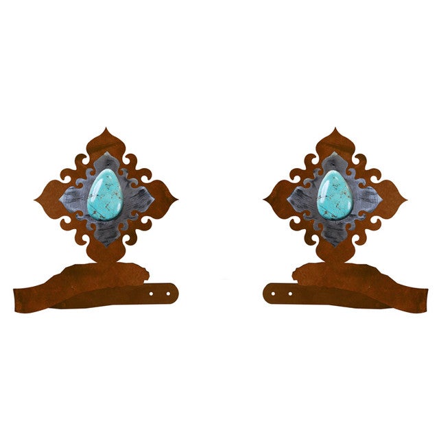 Turquoise Stone Tie Backs - Set of 2