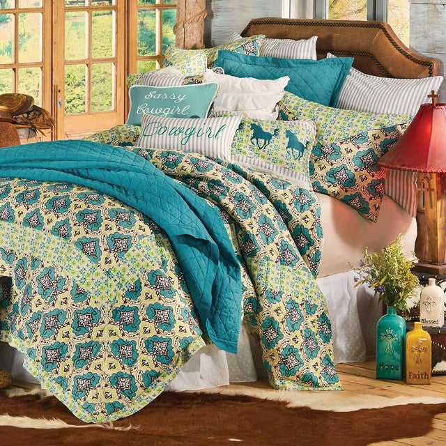 Western Spring Quilt Bed Set - Twin