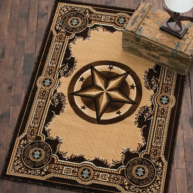 Western Star Chocolate Rug - 2 x 7