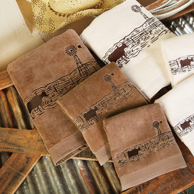Western Visions Towel Set - Brown