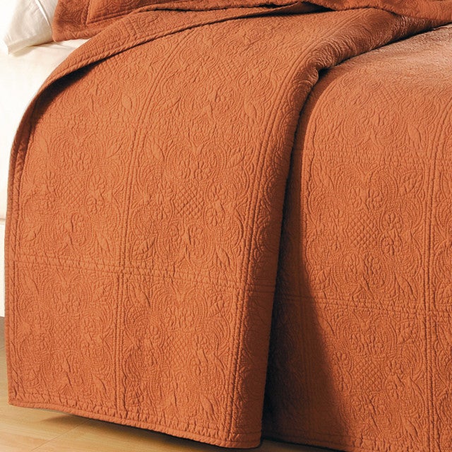 Terracotta Matelasse Quilt - King - OUT OF STOCK UNTIL 05/05/2026