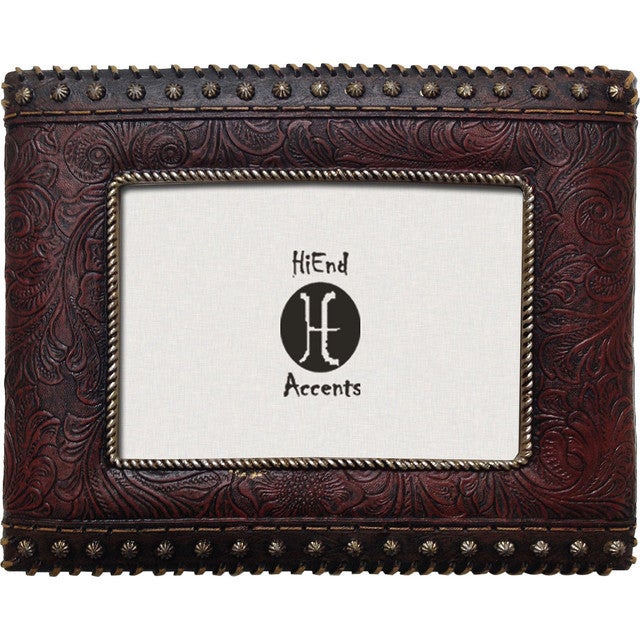 Studded Leather 4 x 6 Photo Frame