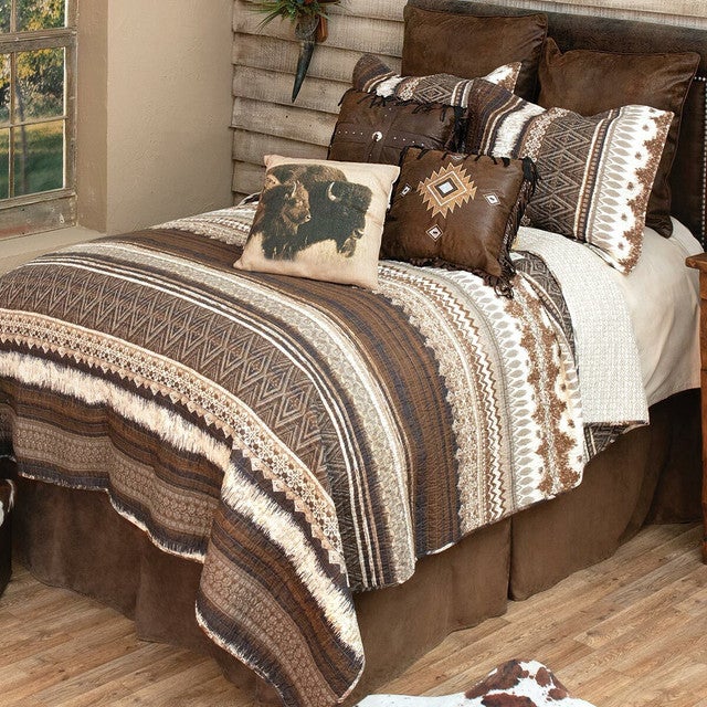 Southwest Mocha Quilt Bed Set - Twin