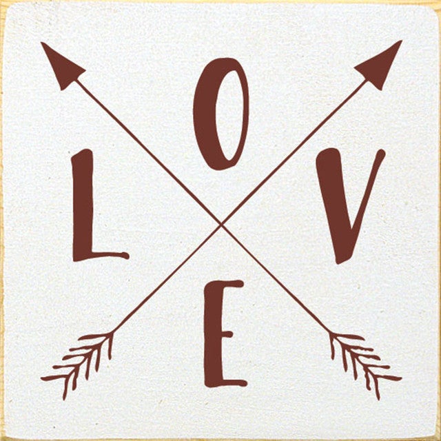 Crossed Arrows Wood Sign