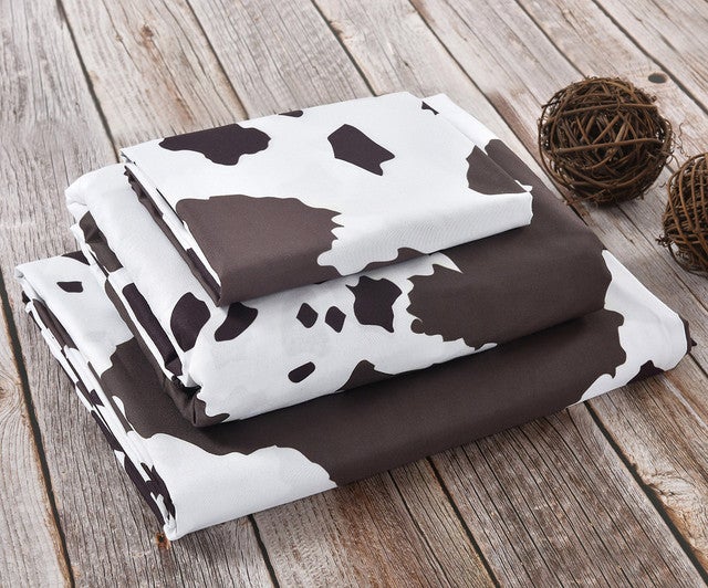 White Cowhide Sheet Set - Twin - SALE