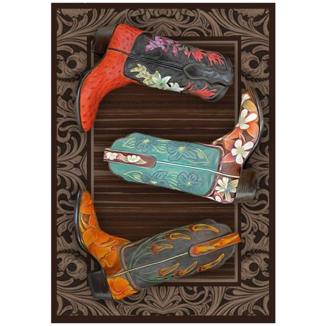 Fiesta Boots Rug - 3 x 4