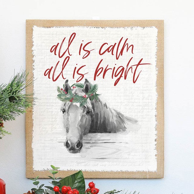 Equestrian Christmas Wall Art