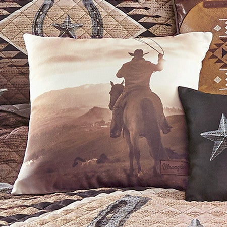 Wrangler Cowboy Accent Pillow