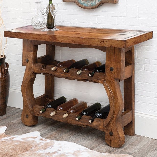 Old West Wine Console Table