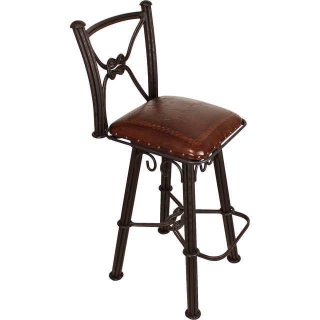 Coronado Swivel Counter Stool - Posse Antique Brown