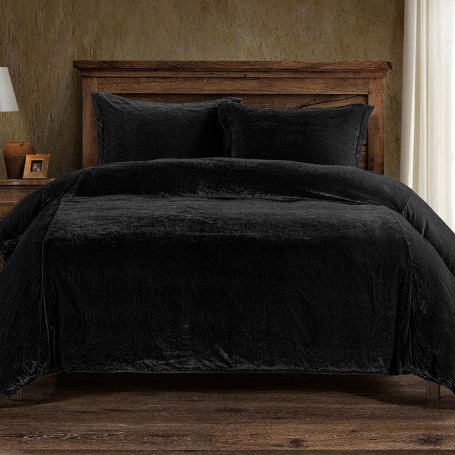 Midnight Velvet Duvet Cover Set - King
