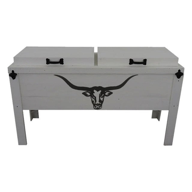 Longhorn Face Double Cooler - White