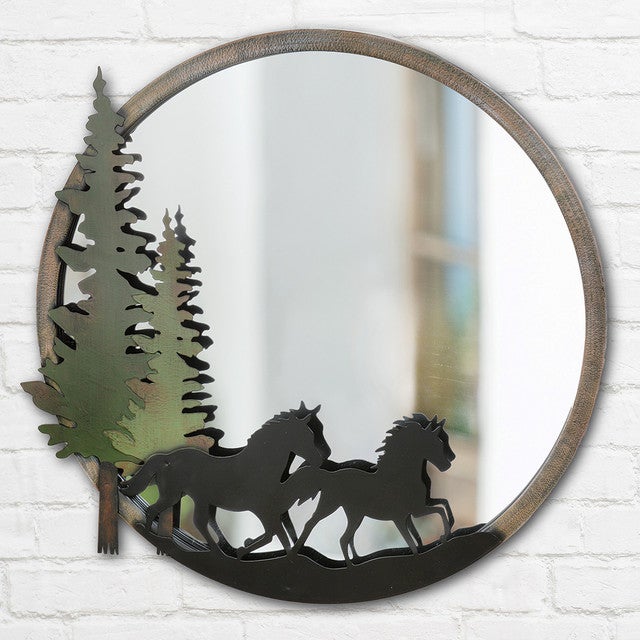 Mustang Ridge Round Wall Mirror- SALE