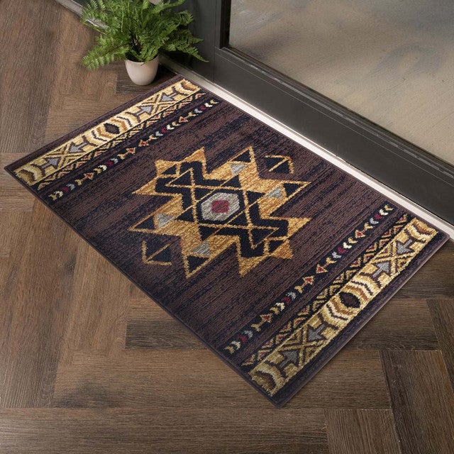 Outlaw Oasis Brown Rug - 2 x 3