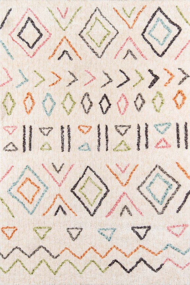 Ivory Mesa Colorburst Rug - 5 x 8