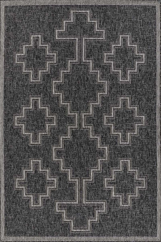 Kachina Charcoal Indoor/Outdoor Rug - 9 x 12