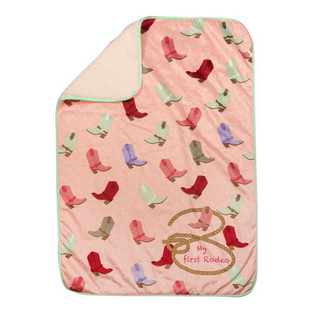 Cowboy Dreams Fleece Throw - Pink