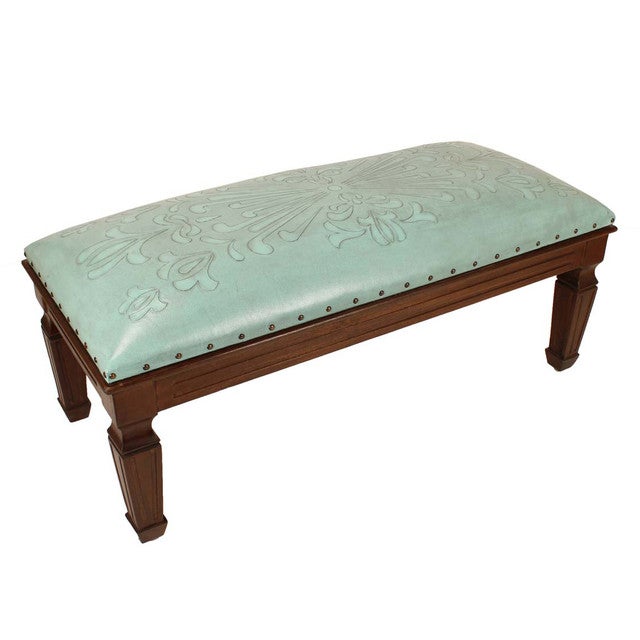 Solano Bench - Antique Turquoise
