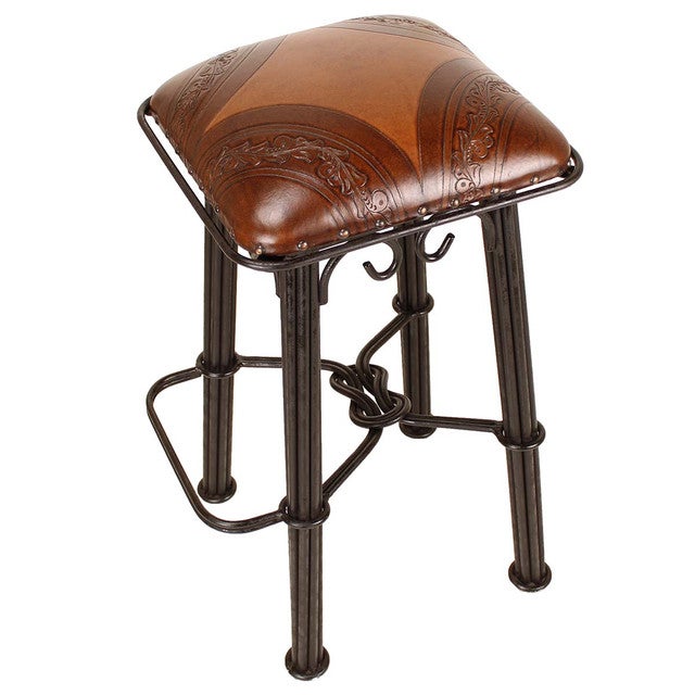 Coronado Iron Barstool - Two Tone Colonial Corners