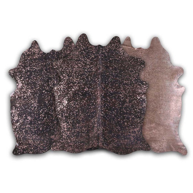 Rose Specked Brindle Cowhide Rug - Medium