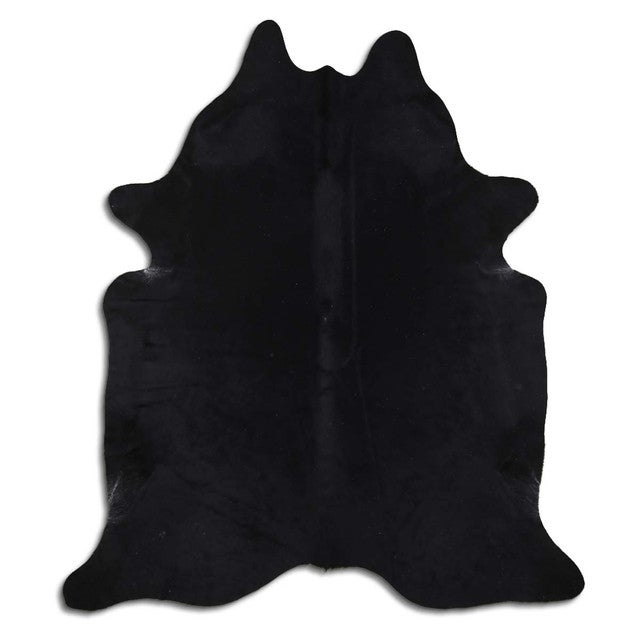 Black Cowhide Rug - Medium