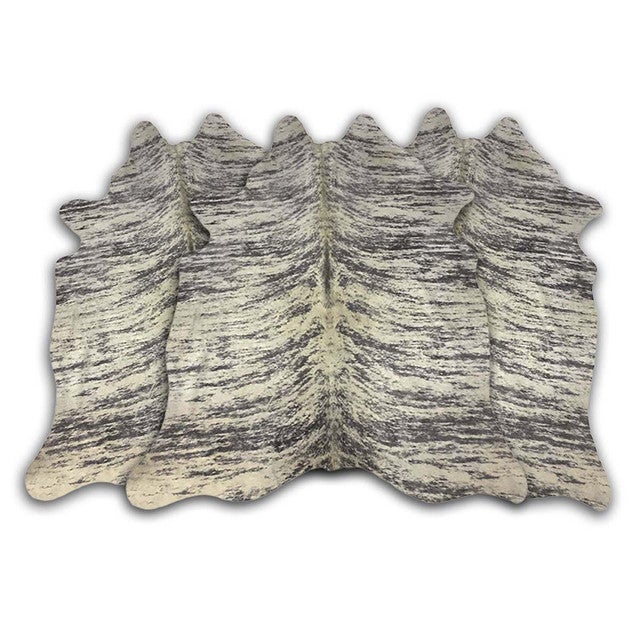 Light Brindle Printed Cowhide Rug - Medium