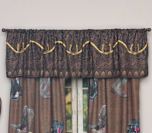 Boots & Spurs Lined Valance- SALE