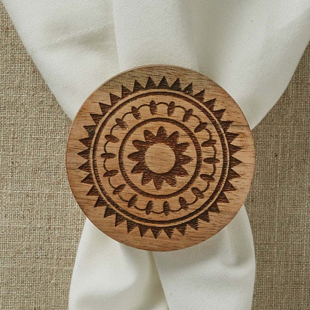 Celestial Star Napkin Rings - Set of 4