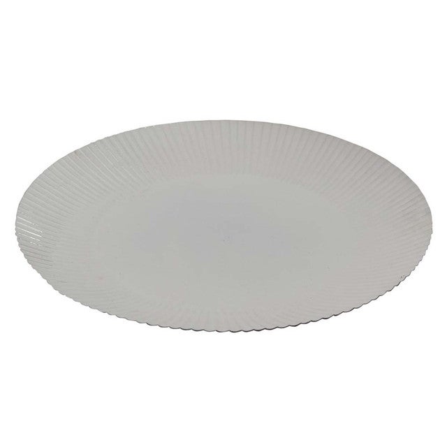 Metal Grooved Serving Platter