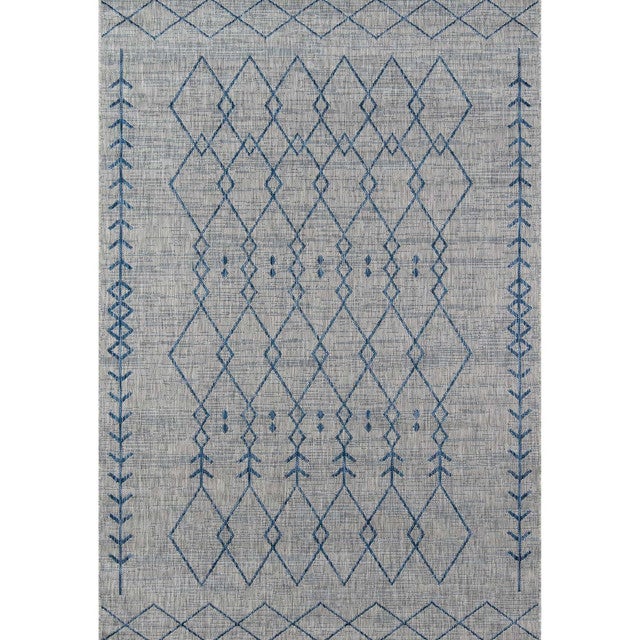 Gray Mexican Indoor/Outdoor Rug - 2 x 3