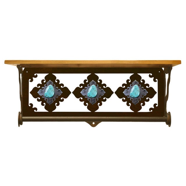 Turquoise Diamond Bath Shelf