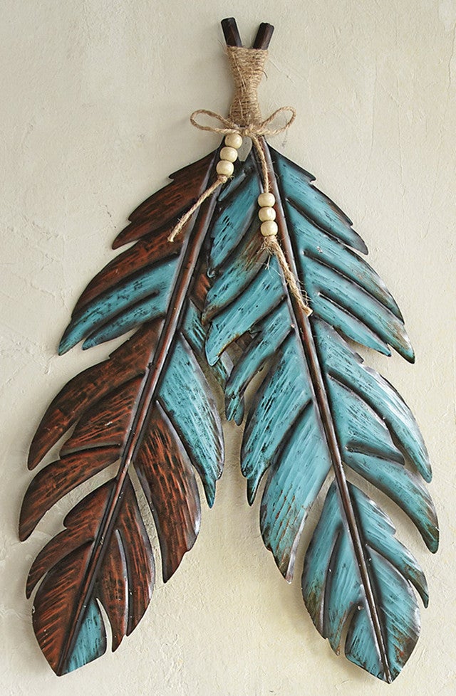 Sundance Turquoise Feathers Wall Art