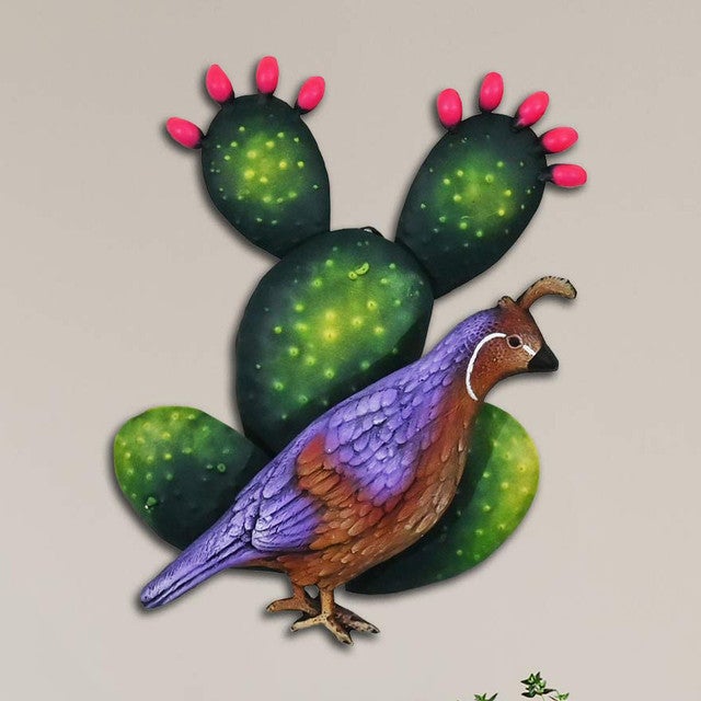 Oasis Quail Metal Wall Art