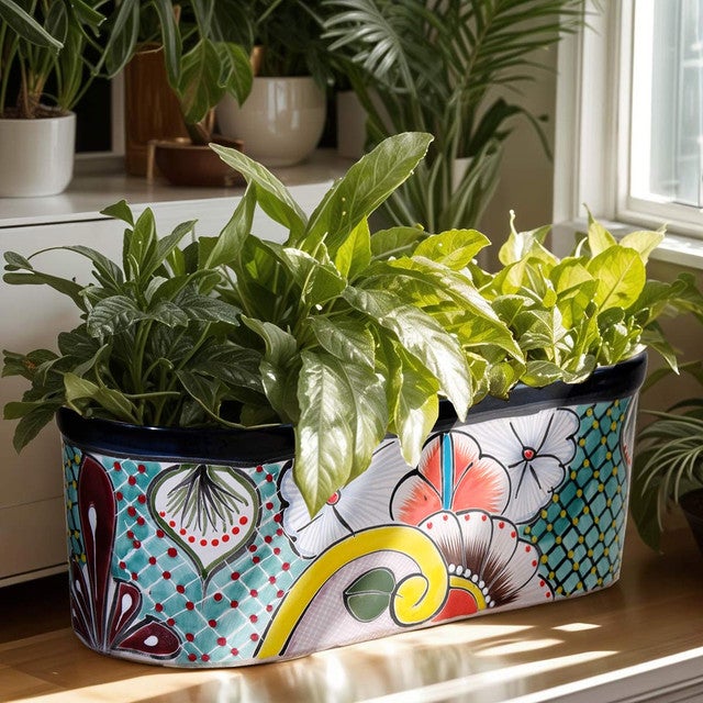 Emerald Green Oval Planter