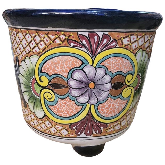 Blue Flower Large Planter