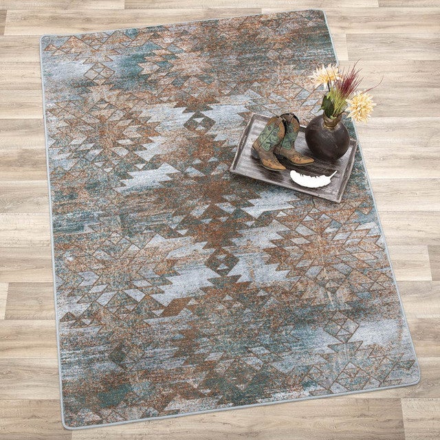 Southwest Blue Haze Rug - 3 x 4