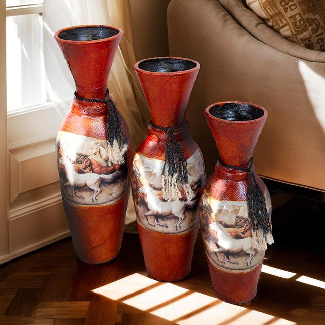 Running Ranch Decorative Pots - Set of 3