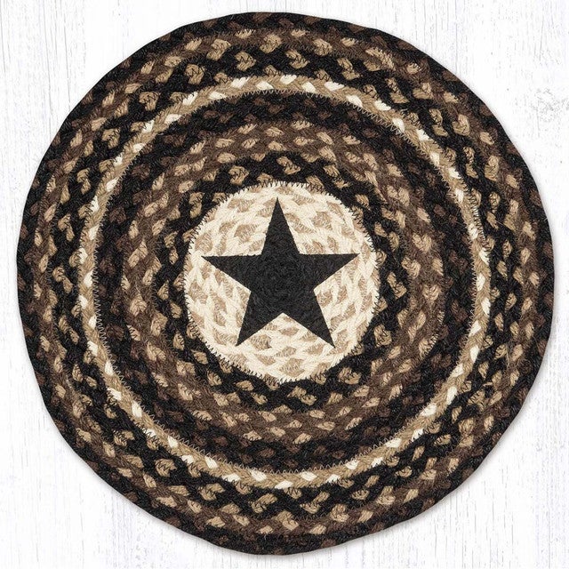 Midnight Sky Round Braided Placemats - Set of 2