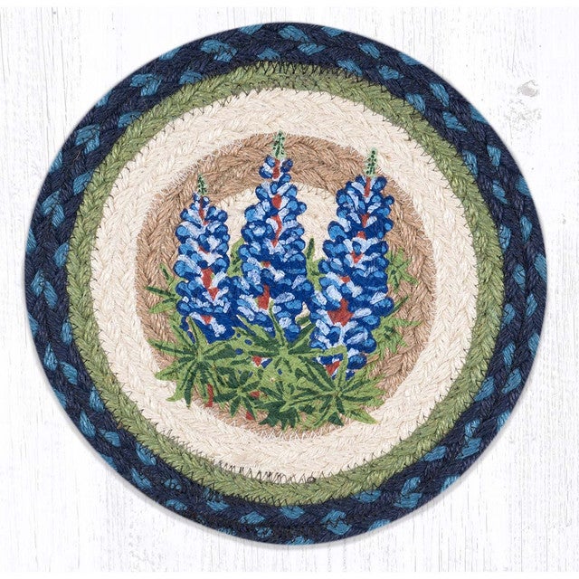 Blue Blooms Round Trivets - Set of 3