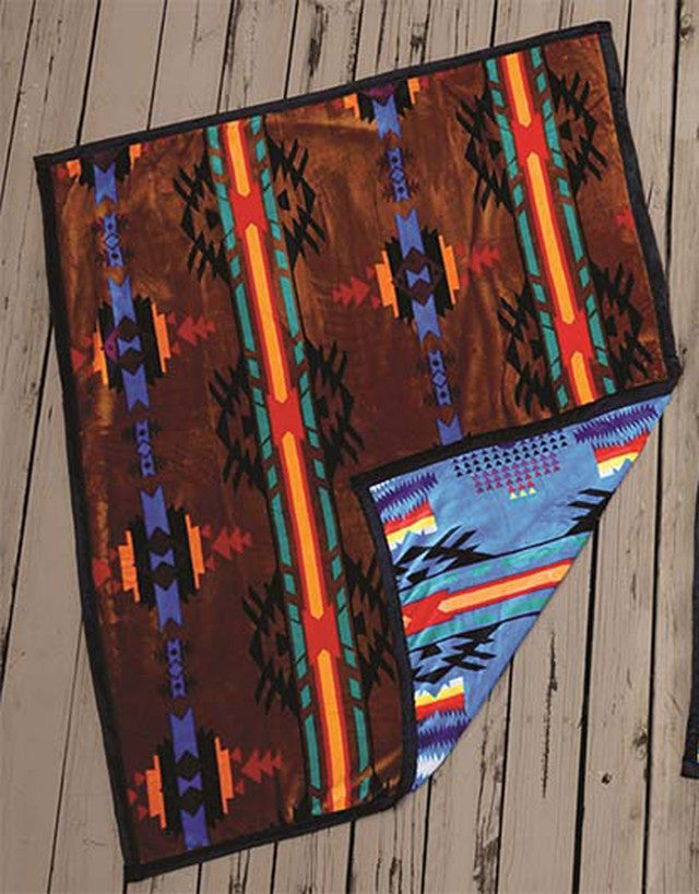 Desert Oasis Throw - Brown & Blue