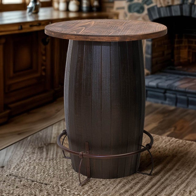 El Caballo Barrel Bar Table