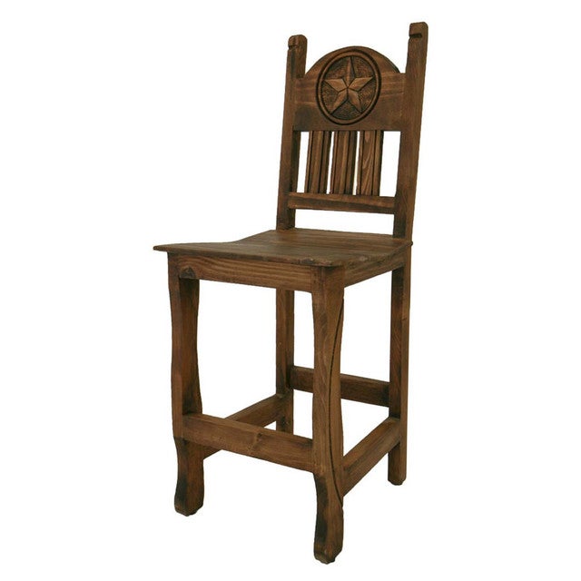 Clarence Starred Brown Counter Stool - 24 Inch