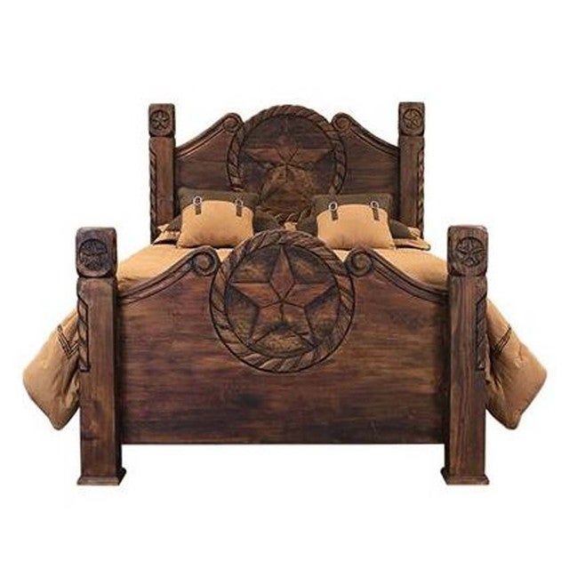 Basin Stars Brown Bed - Queen