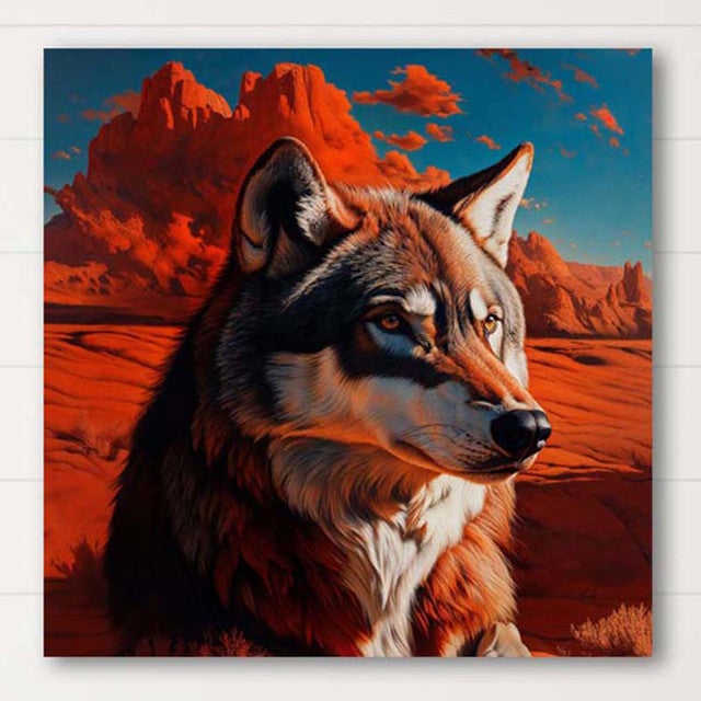 Red Rock Wolf Canvas